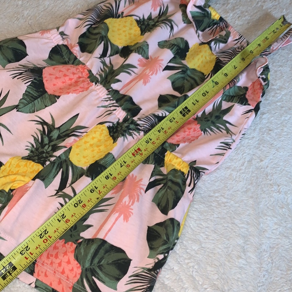 Children’s Place Pink Pineapple Romper Set M 7/8 EUC - Picture 9 of 11
